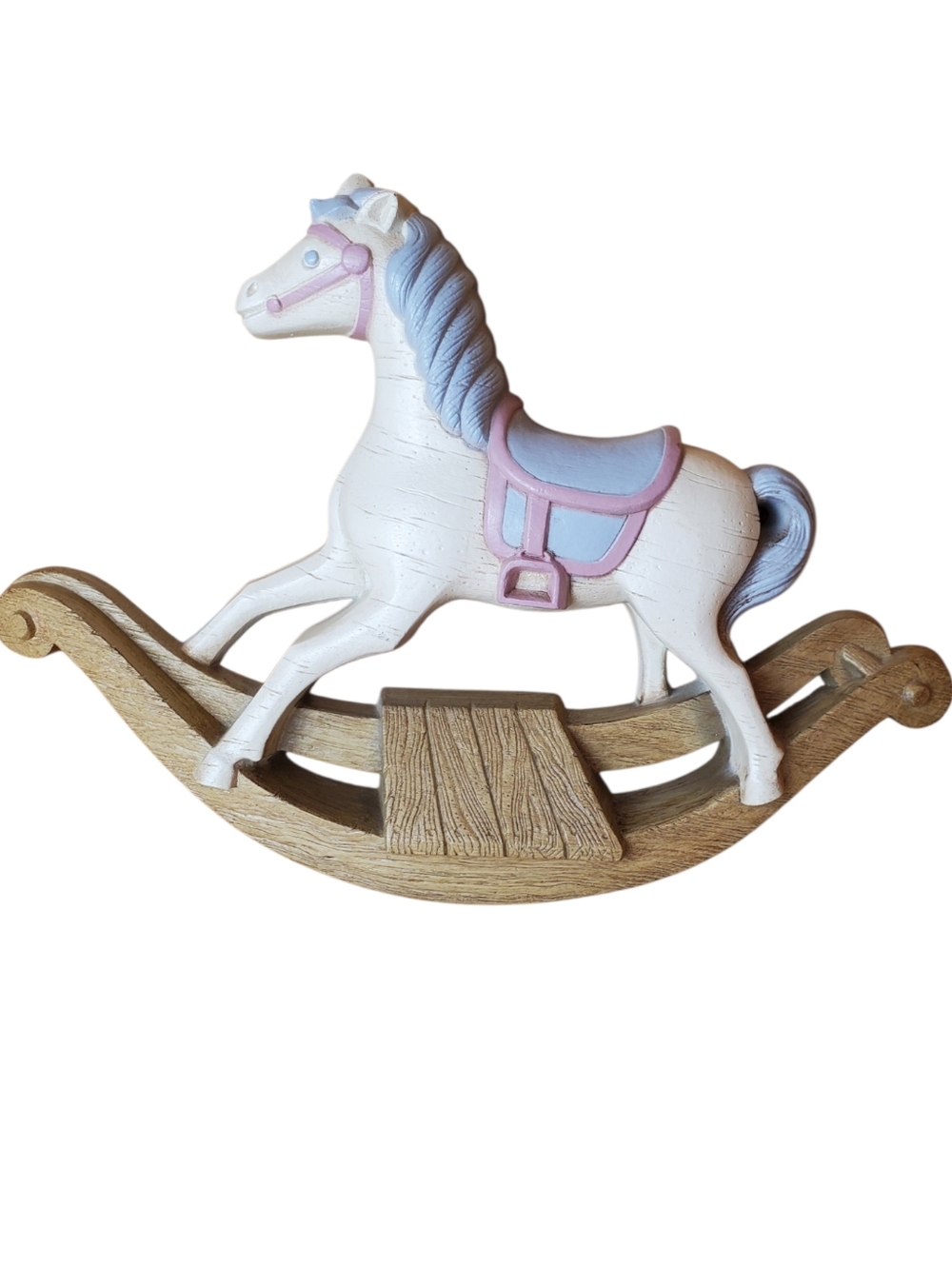 Vintage Burwood Homco Rocking Horse Wall Plaque Nursery Decor 